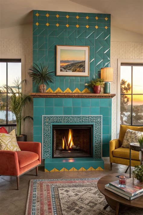 17+ Stunning Floor to Ceiling Tile Fireplace Ideas - Oh Loft