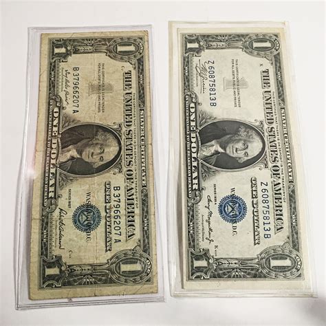 Series 1957 $1 Silver Certificate PLUS Series 1935A $1 Silver ...