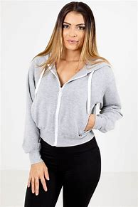 Image result for Gray Cropped Hoodie