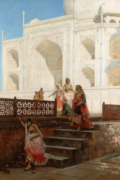 Nautch Girls At Taj Mahal - Edwin Lord Weeks - Vintage Indian Painting ...
