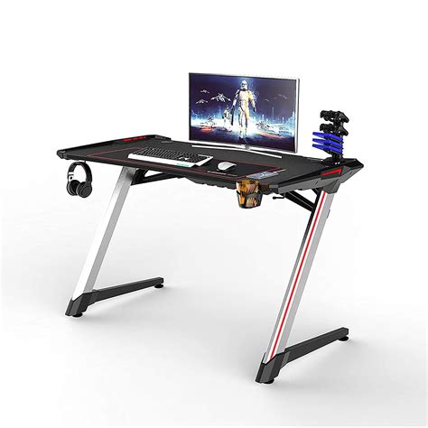 Green Soul Storm Multipurpose Gaming Desk with RGB LED Lights, Computer ...