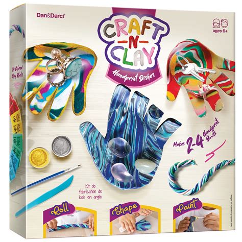 Buy Craft & Clay Handprint Dish Kit - Arts and Crafts for Kids - Make ...