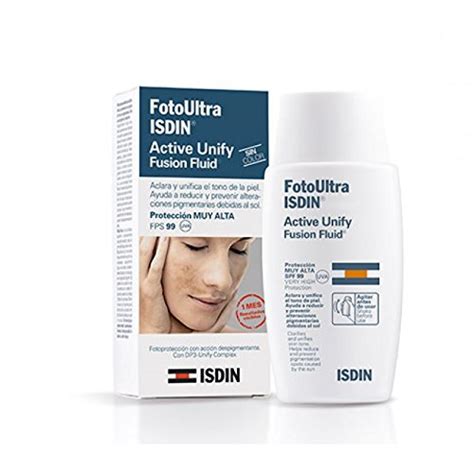 ISDIN Fotoultra 100 Active Unify Fusion Fluid SPF50+ 50ml : Amazon.in ...