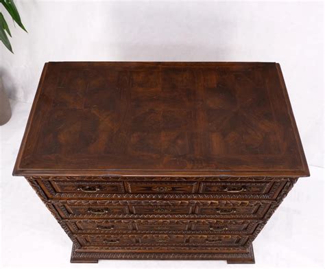 Heavily Carved Spanish Style 4 Drawers Commode Chest of Drawers Dresser ...