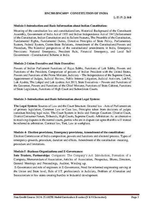 AI-DS BNC501/BNC601 Constitution & Law Curriculum Syllabus 2024-25 ...