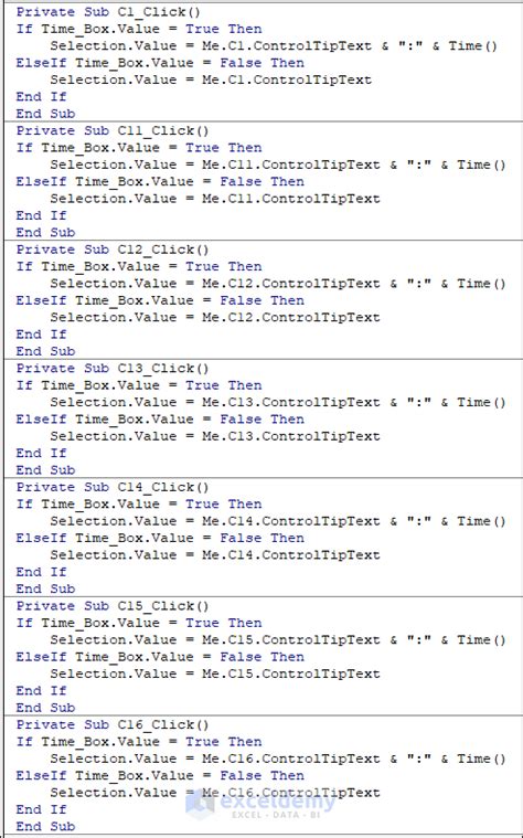 Image result for Time Picker Excel VBA