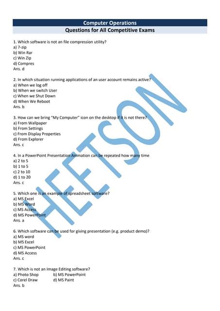 Image result for Computer Operator Question Answer