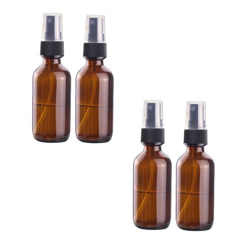 Sweet seven Amber Glass Mini Spray Bottles, 50ml - 4 Pack. Small ...