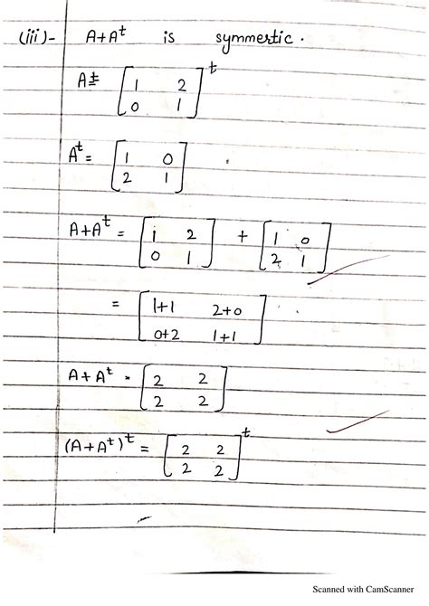 Image result for Symmetric Matrix Example