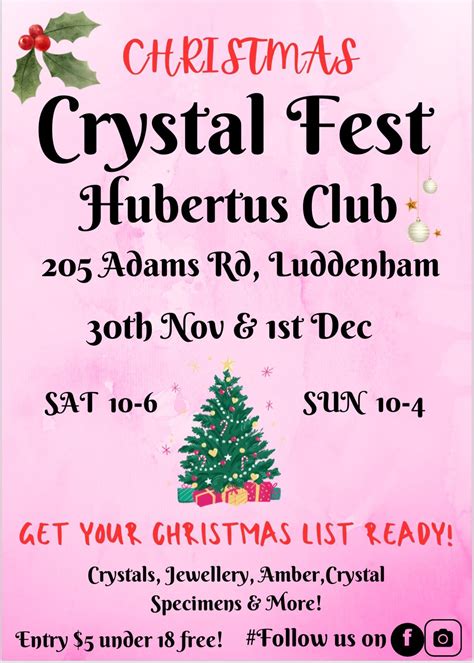 Christmas Crystal Fest, The Hubertus Club Luddenham , Orchard Hills, 30 ...