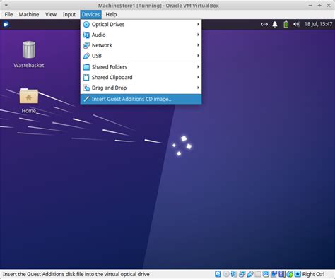 Insert Guest Additions VirtualBox 的图像结果