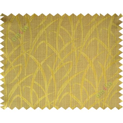 Brown gold maze leaf polycotton main curtain designs