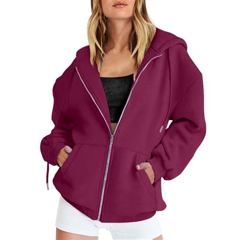 Clearance!NMMUED Zip Up Hoodie, Hooded Jacket Women, Zip Up Jackets for ...