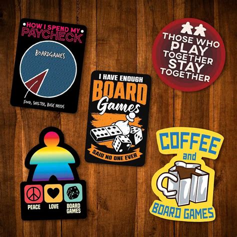 Board games - Sticker Pack of 5 | Zatags – Zatags