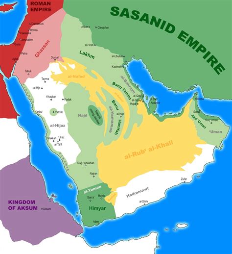 Map Of Arab Tribes Before Islam