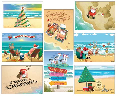 Merry Christmas Beach Cards