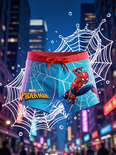 Spider-Man Swim Shorts for Boys – Light Blue | Yellow Bee – Yellow Bee ...
