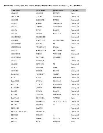 Current Inmate Listing - Mclennan County