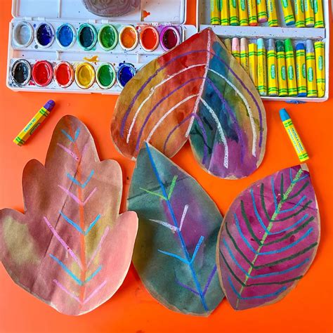 Paper Bag Fall Leaf Art for Kids - Friends Art Lab