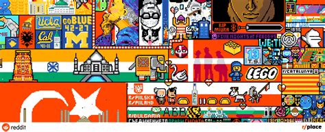 Love the hearts joining borders of different countries! : r/place
