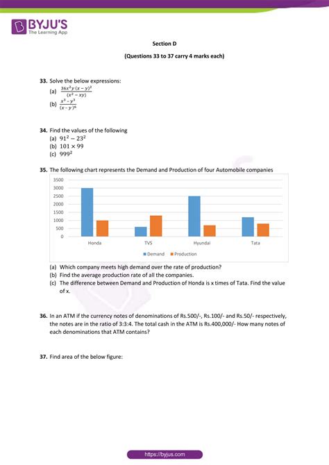 Maths Sample Paper Class 8 的图像结果