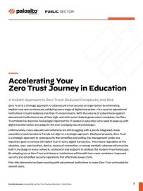 Accelerating Your Zero Trust Journey in Education - Palo Alto Networks