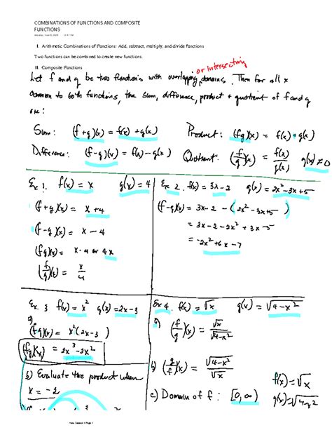 Image result for Mathematical Function Combinations