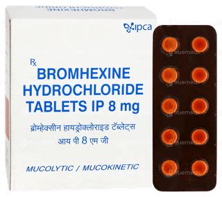 Bromhexine 8 Mg Tablet 10 - Uses, Side Effects, Dosage, Price | Truemeds