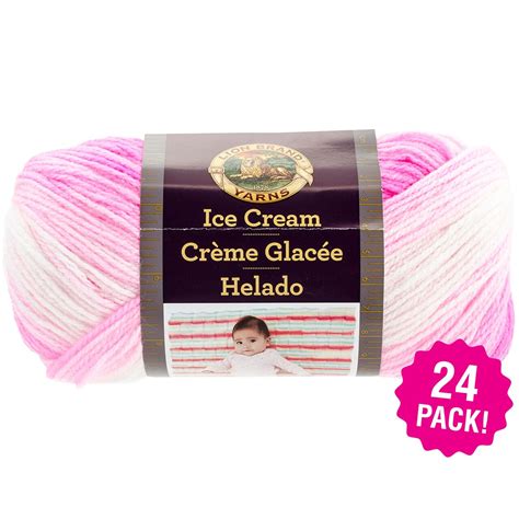 Multipack of 24 - Lion Brand Ice Cream Yarn-Birthday Cake | Michaels