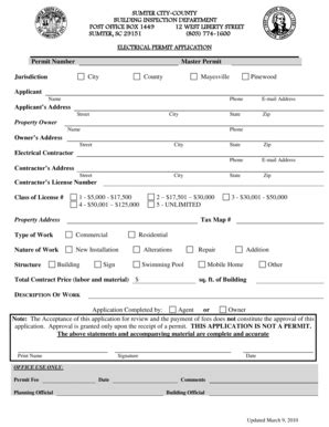 Fillable Online sumtersc SUMTER CITY-COUNTY BUILDING INSPECTION ...