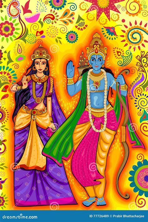 Indian God Rama and Sita for Dussehra Festival Celebration in India ...