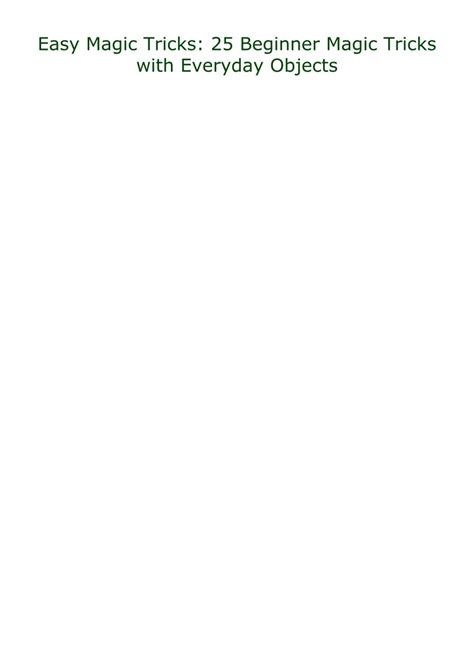 Image result for Basic Magic Tricks