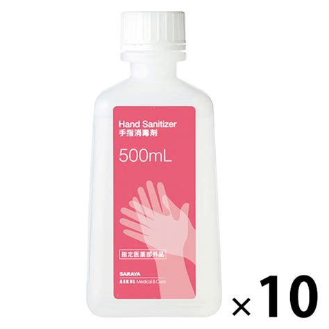 サラヤ 手指消毒剤 500mL 付替用 1箱（10本入） オリジナル - アスクル