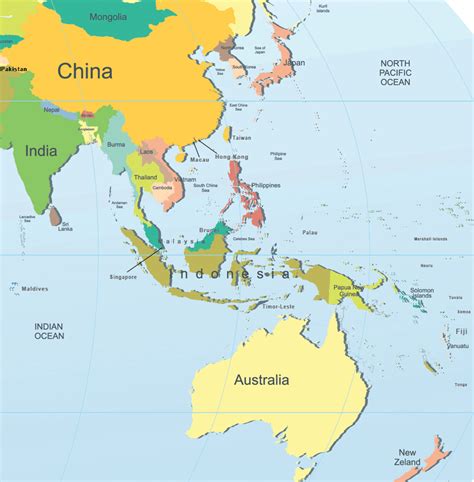 Asia Pacific Ocean Map: Detailed & Interactive