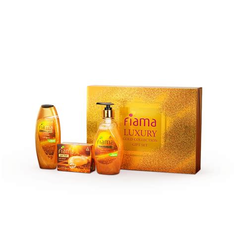 Buy Fiama Gift Set Luxury Gold Collection Pack of 3, Gift Box with Body ...