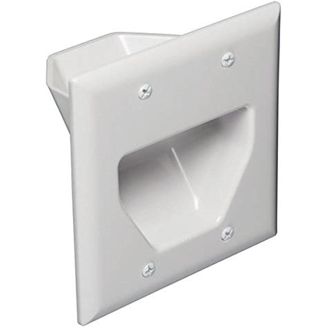Buy Gang Plate Double Gang / 2 Gang Recessed Low Voltage / Cable Plate ...