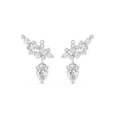 Cluster Pear Drop Earrings – WithClarity India