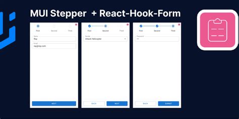 How to Create a Form Using Stepper in React Material UI 的图像结果