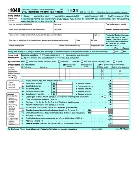 2022 Tax Forms 1040 Printable Fillable - Fillable Form 2024
