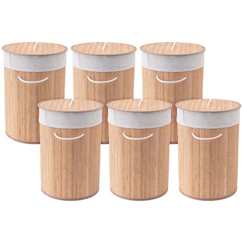 Kuber Industries Laundry Basket | Bamboo Laundry Basket With Lid | Clo ...
