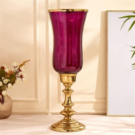 Buy Maya Neale Glass Hurricane Candle Holder from Home Centre at just ...