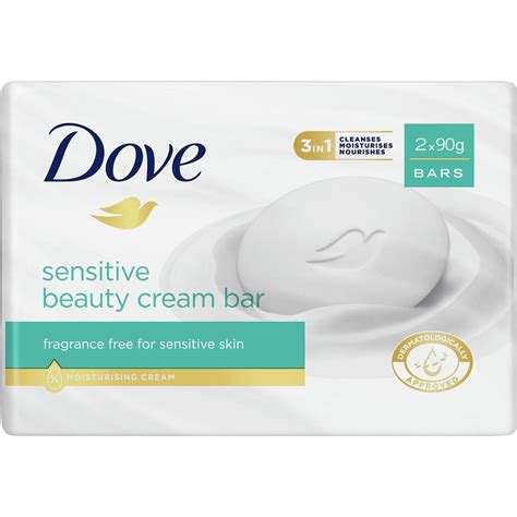 Dove Beauty Cream Bar Sensitive 2 X 90 G | Woolworths