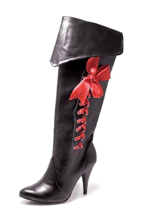 Black Pirate Boots Costume Shoes - Size 8 : Amazon.in: Shoes & Handbags
