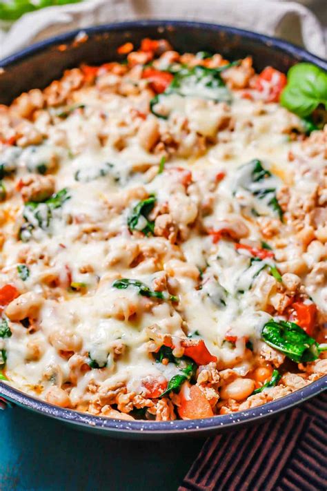 Cheesy Ground Chicken Skillet - Family Food on the Table