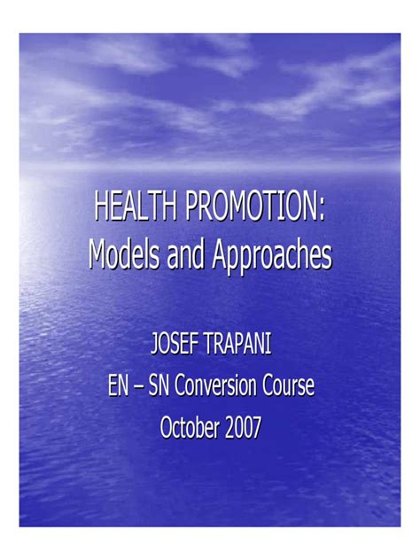Image result for Health Promotion Model Applications