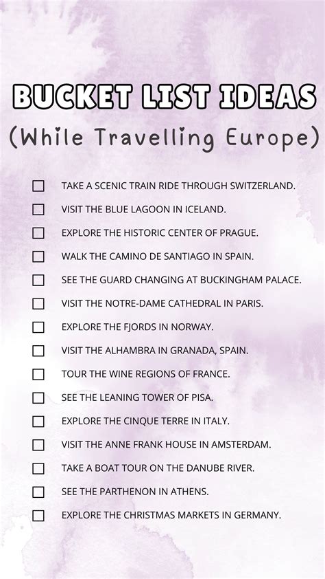 Printable Bucket List Ideas - Printables Hub