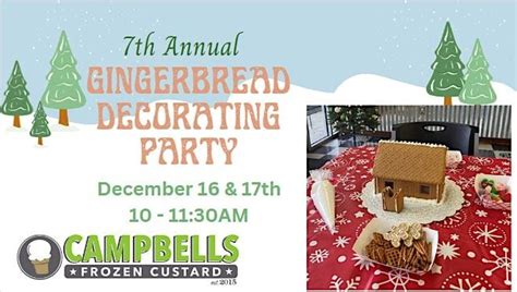 2023 Campbells Frozen Custard Gingerbread House Decorating Party ...