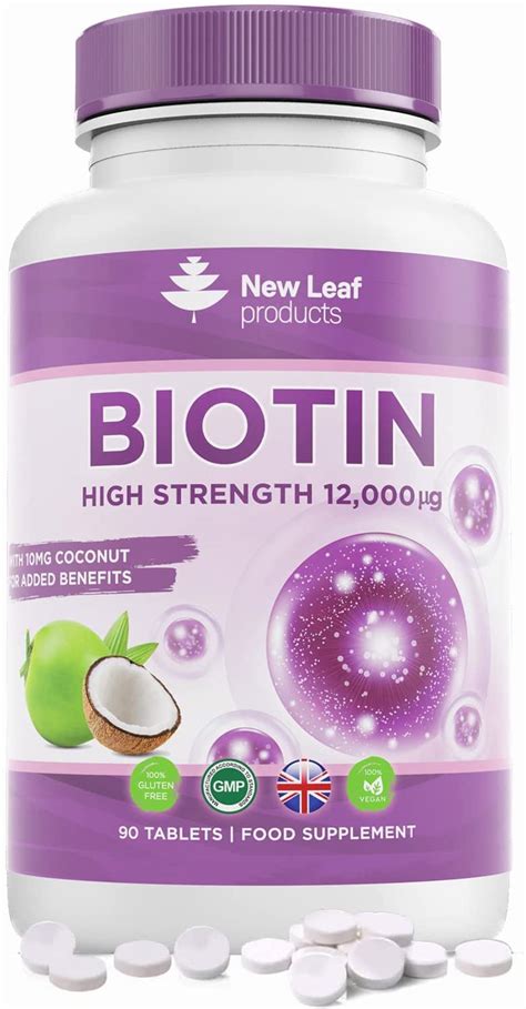 Buy Biotin Hair Growth Supplement Biotin Tablets 12000mcg Enriched with ...