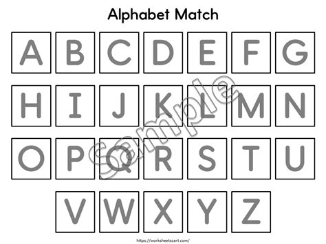 AAlphabet Matching Game Printable | Uppercase Letter Match Activity fo ...