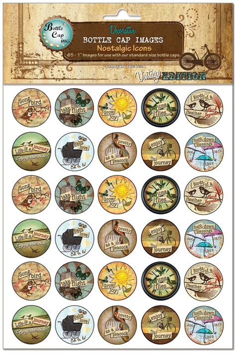 Bottle Cap Images, Nostalgic Icons : Amazon.in: Office Products